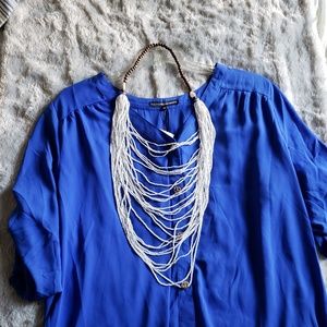 30 strand white seed bead necklace